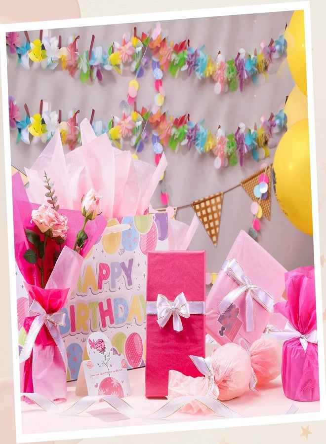 woric 160 Sheets Pink Tissue Paper for Gift Bags 20 X 14 Inches Wrapping Tissue Paper Bulk for Valentine's Day Crafts Birthday Baby Shower Weddings Bridal Shower Decorations - Image 4